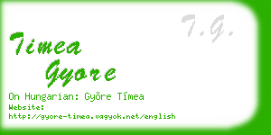 timea gyore business card