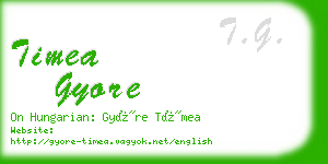 timea gyore business card